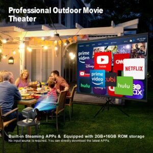 Vidéoprojecteur 4K Home Cinéma 26000 Lux Wi‑Fi 6 Bluetooth