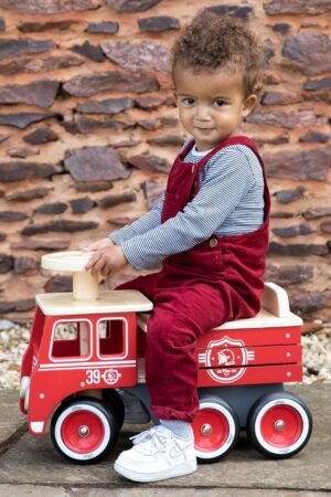 Porteur camion de pompier avec coffre - dès 18 mois