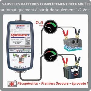 Chargeur de batterie OptiMATE OptiMate7 AmpMatic 12V 10A
