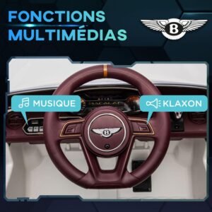 Voiture électrique enfant HOMCOM 3-5 ans 12V 2 moteurs blanc