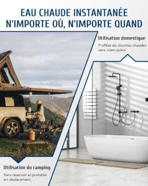 Chauffe-eau à gaz instantané CO-Z 18 L/min sans réservoir