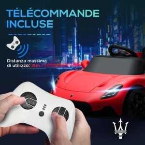 Voiture électrique enfant AIYAPLAY Maserati MC20 12V Rouge