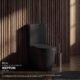 WC monobloc Lavita Neptun Black abaissement automatique