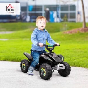 Quad électrique pour enfants HOMCOM 18-36 mois 6V Noir