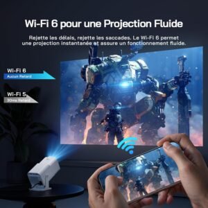 Vidéoprojecteur 4K WOLFANG Netflix officiel, 26000 lm WiFi 6