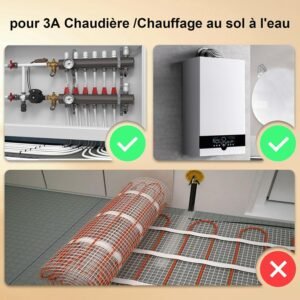 Thermostat WiFi KETOTEK pour chaudière compatible Alexa 220V