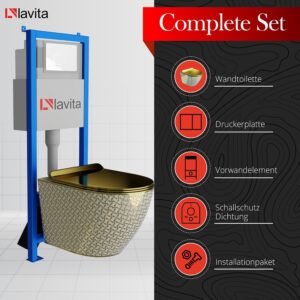 Élément mural WC 40 cm Lavita - kit réservoir encastré