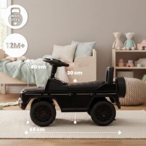 Porteur enfant Mercedes G voiturette interactive noire