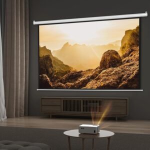 Écran de projection motorisé Fabulcozy 84 pouces 4:3 Blanc