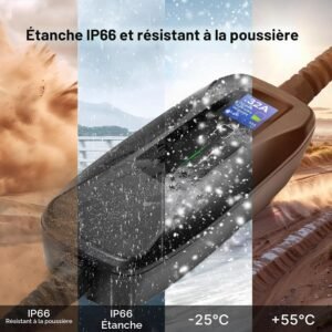 Chargeur voiture électrique Type 2 P17 7,4 kW 6m IP66