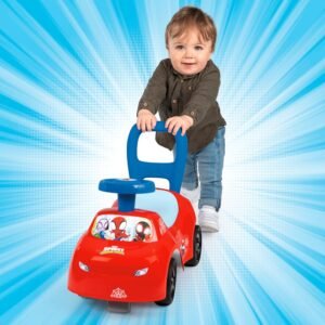 Porteur auto Smoby Spidey évolutif 2 en 1, coffre et volant