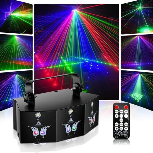 Lumière disco DMX 9 lentilles LED RVB - Projecteur DJ