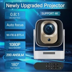 Mini projecteur 4K portable WiFi 6 Android 11 HDMI