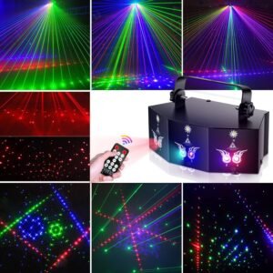 Lumière disco DMX 9 lentilles LED RVB - Projecteur DJ