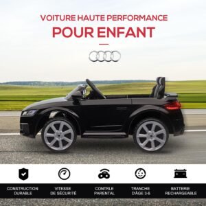 Voiture électrique enfant HOMCOM Audi TT RS télécommande 2,4G