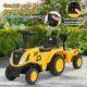 Porteur tracteur enfants Caterpillar avec remorque amovible