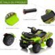 Quad électrique enfant HOMCOM 18-36 mois 6V 2 km/h Vert