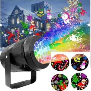 Projecteur de fenêtre Noël GOBO couleur - effet neige