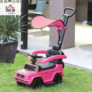 Porteur enfant HOMCOM multi-équipé 12-36 mois rose