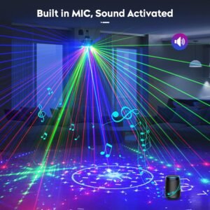 Lumière disco DMX 9 lentilles LED RVB - Projecteur DJ