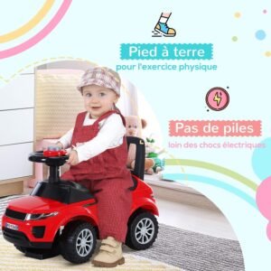 Porteur enfant HOMCOM véhicule à pousser 12-36 mois rouge
