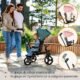 Tricycle bébé évolutif Lionelo Haari 2 en 1, siège 360° Rose
