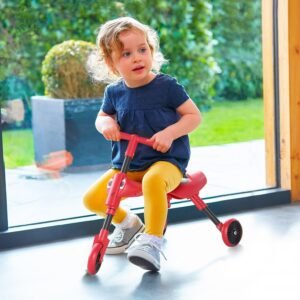 Tricycle bébé 3 roues The Bugs pliant 12 mois rouge