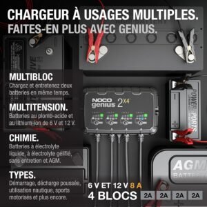 Chargeur de batterie NOCO 8A 6/12V Plomb/Lithium