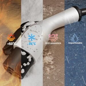 Rallonge câble VE Type 2 7kW 32A 5m Serrure IEC62196-2